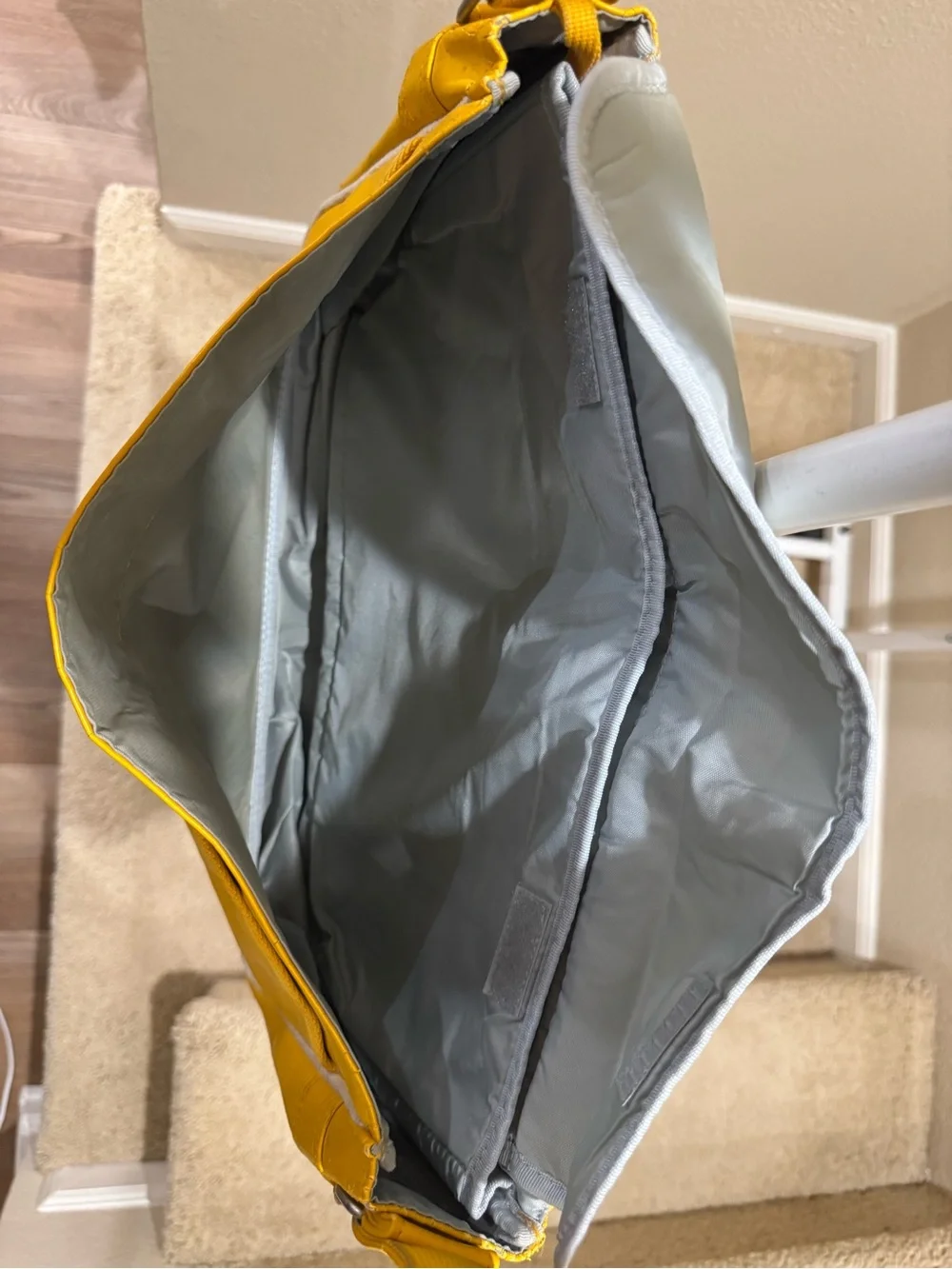 Nike Mustard Yellow Messenger Bag with White Trim